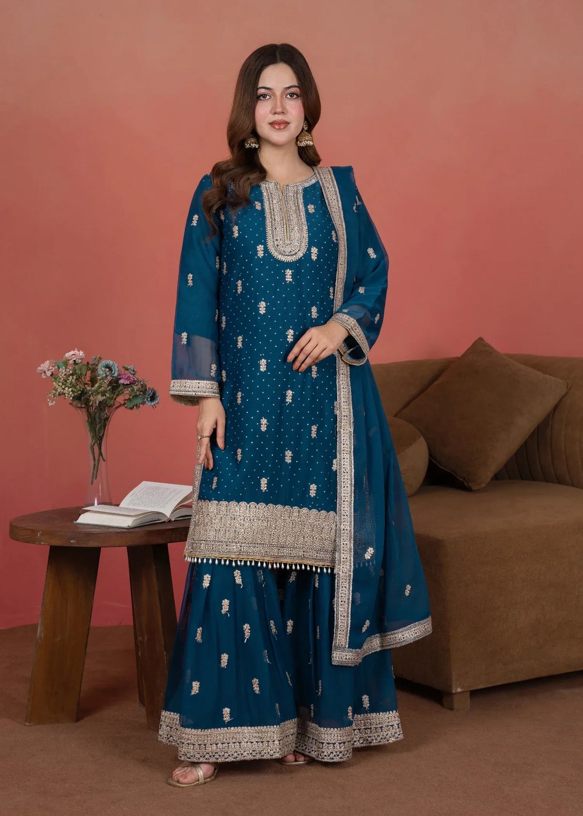 Dori Gharara Teal Blue