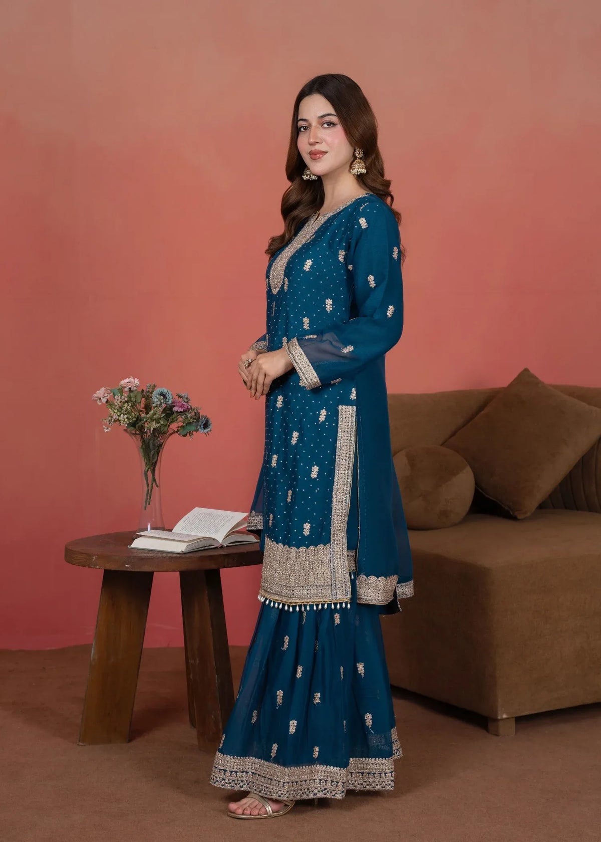 Dori Gharara Teal Blue