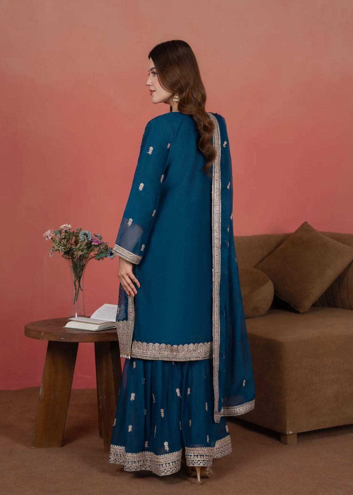 Dori Gharara Teal Blue