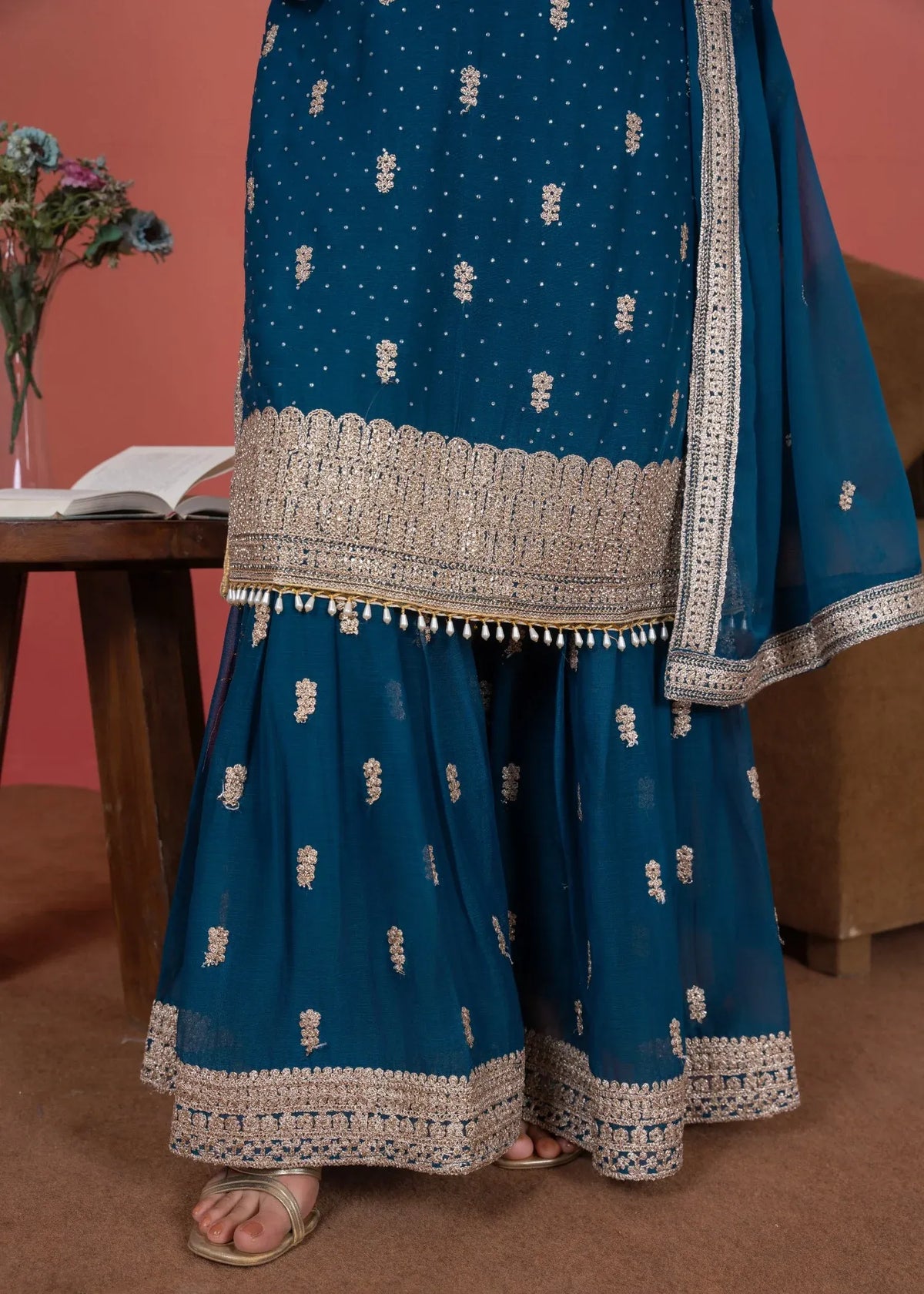 Dori Gharara Teal Blue