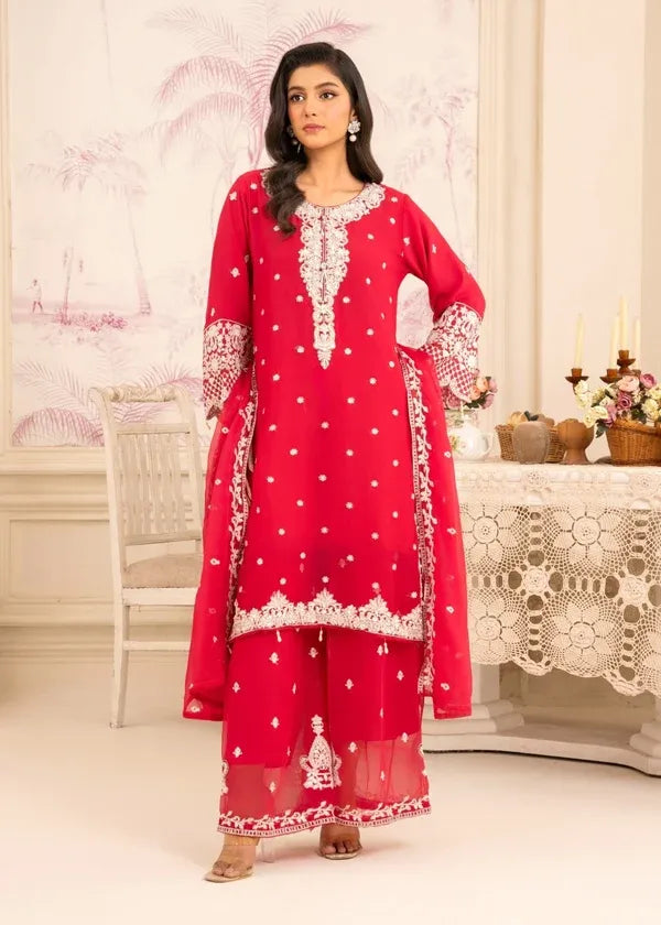 Gulnoor Chiffon Hot Pink