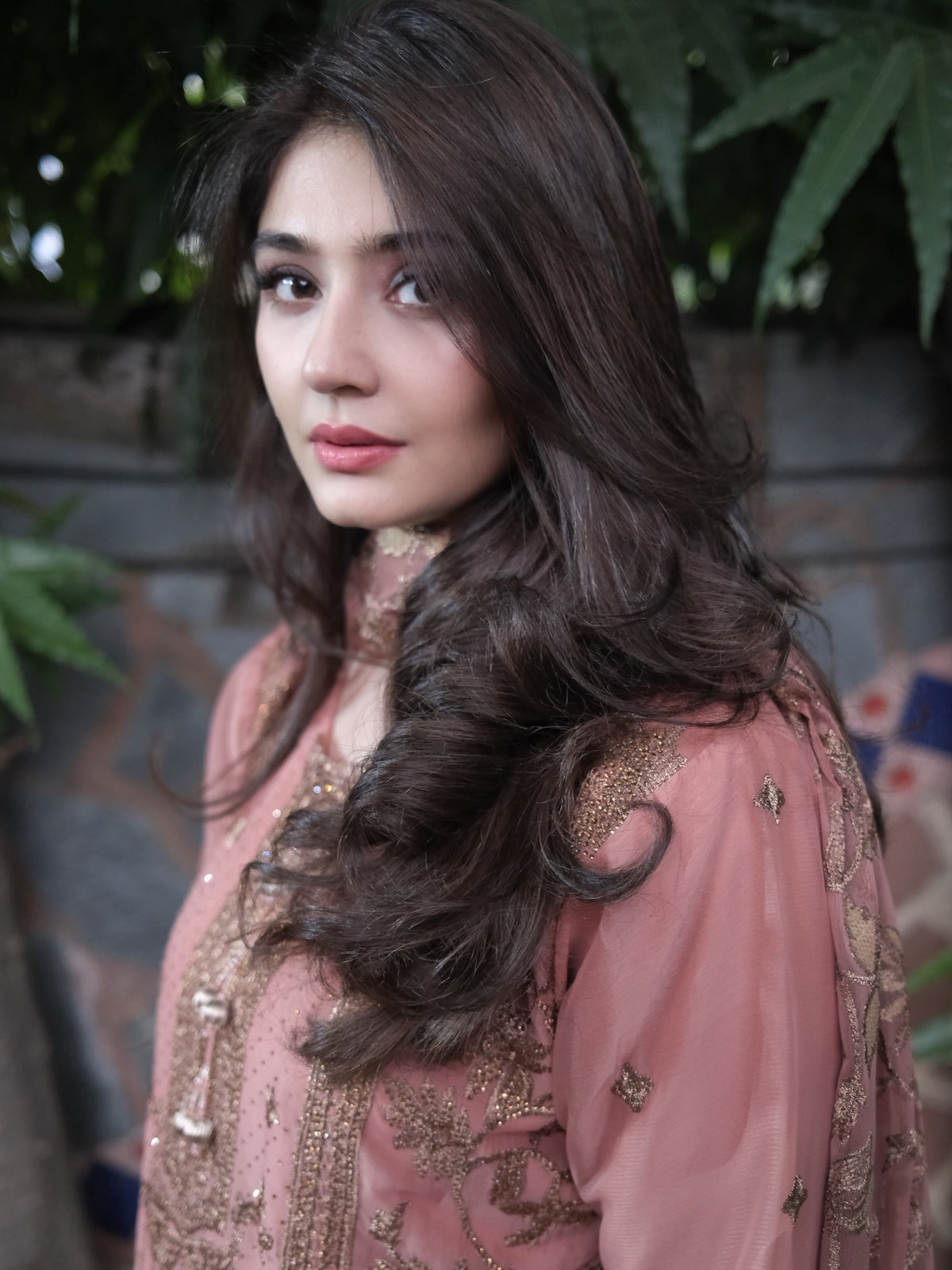 Mahro Chiffon Peach Pink